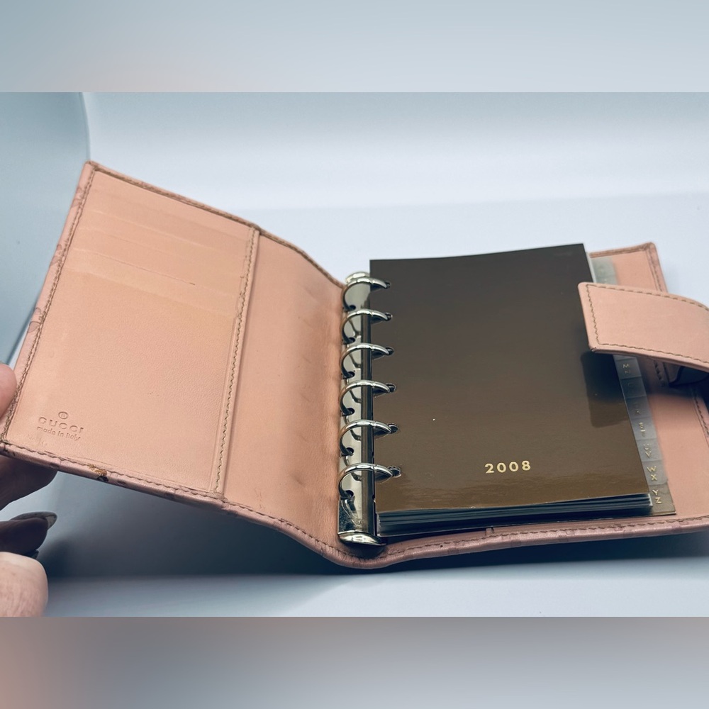 EUC GUCCI Vintage 2008 Pink Leather Guccisima Agenda/Planner - Picture 5 of 14
